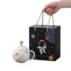 Planet Cup Embossed Planet Mug Cute Astronaut Ceramic Cup Couple Cup Souvenir Water Cup