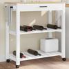VidaXL Kitchen Trolley MONZA 84x40x90 Cm Solid Pine Wood 376102