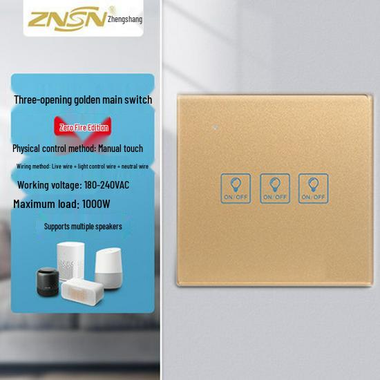Graffiti Smart WiFi Wall Switch with Alexa & Google Voice Control, US/EU Specs, Touch Panel