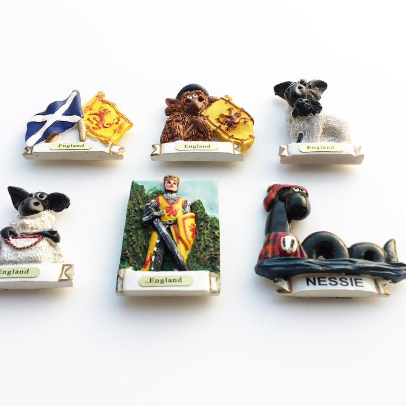 3D Scotland Fridge Magnet - 5.5x7.7 Cm Resin Travel Souvenir Gift