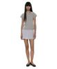 PARTIMENTO WOMEN Pwc Cotton Lace Trim Gored Mini Skirt_Light Grey