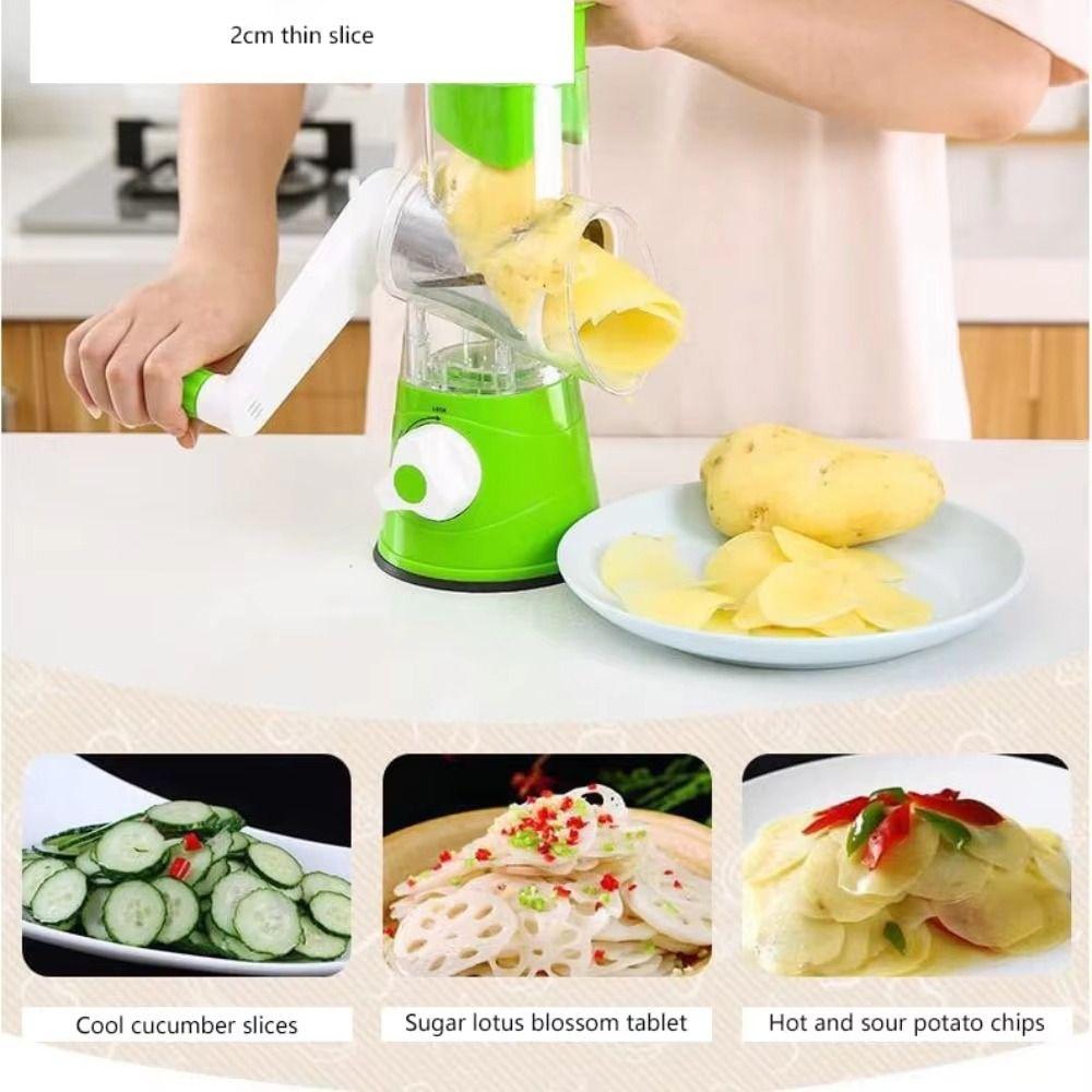 Multifunctional Vegetable Slicer Rotary Manual Rotary Vegetable Slicer Cheese Grater Household