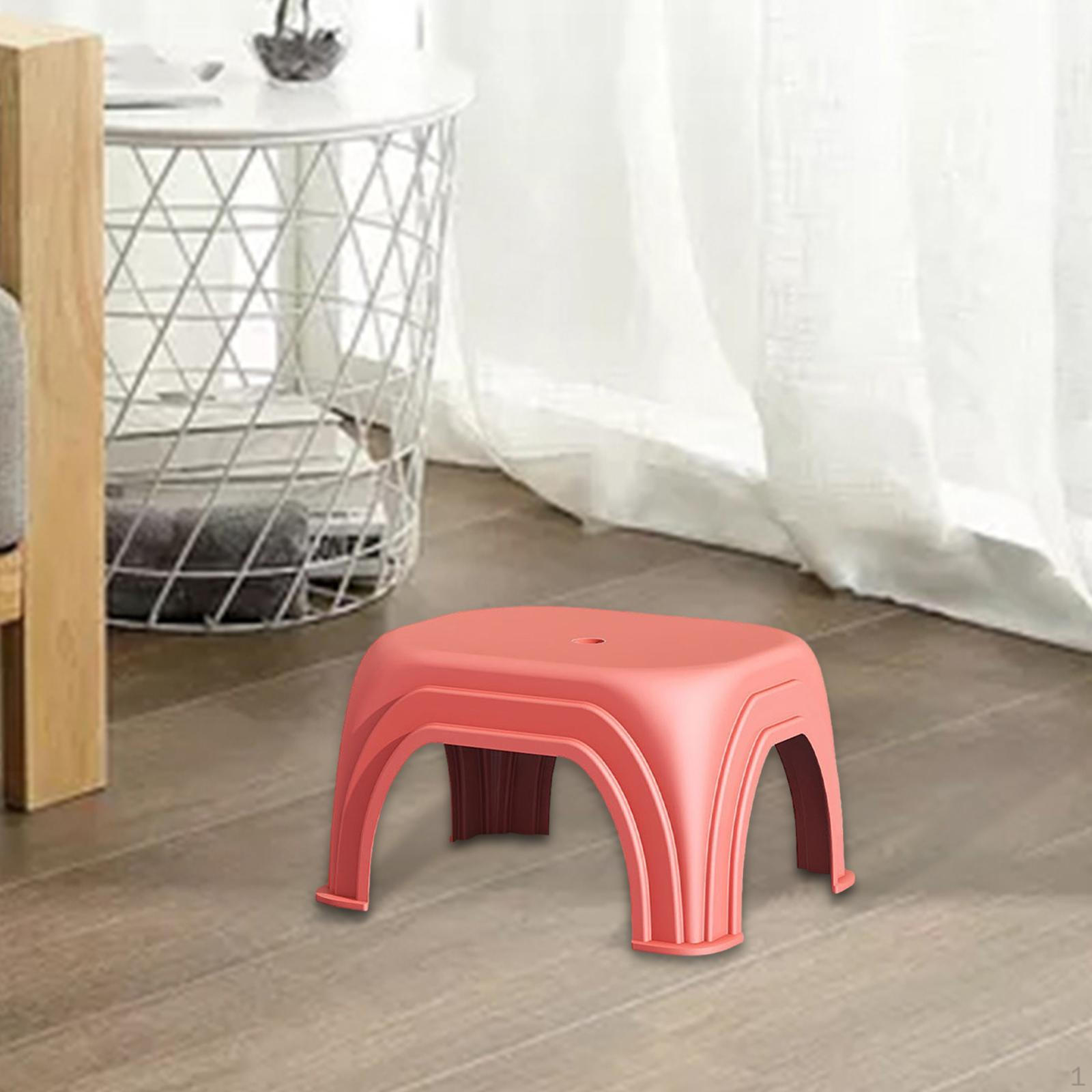 

Bathroom Stool Footstool Foot Stable Stepping Anti Skid Step for Garage, Kitchen, червоний