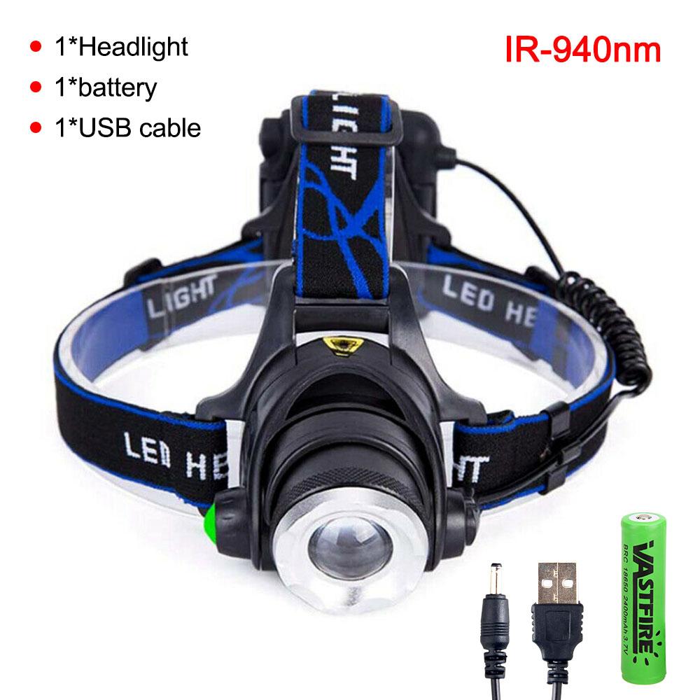 

ИК 850 нм/940 нм инфракрасный налобный фонарь фонарь для охоты с ночным видением тактический фонарь с возможностью увеличения водонепроницаемый фонарь