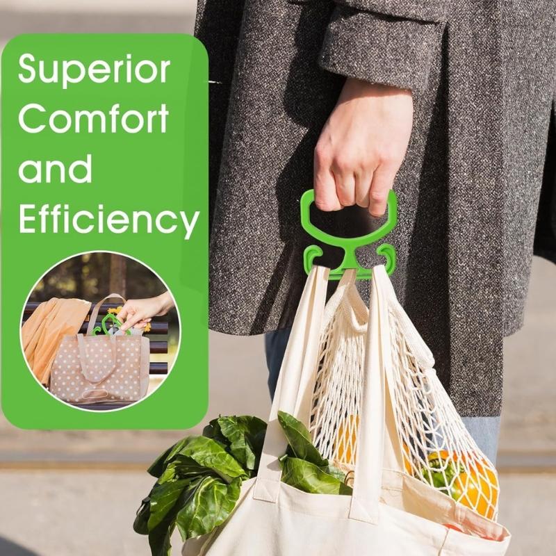  Handle Holder For Shopping Bags Ergonomic Grip Assistant With Heavy Duty Support Kitchen Organiser Hanging Hook