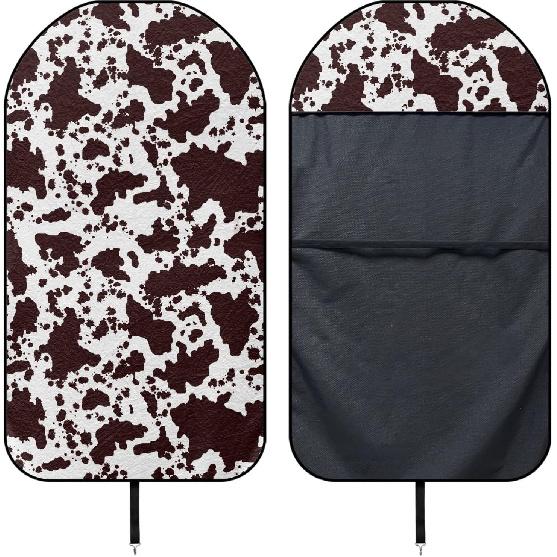 Brown Cow Print Sweat Towel Car Seat Cover Universal Non-Slip for Car Truck SUV Seat,1 Pack,Easy to Install and Washable