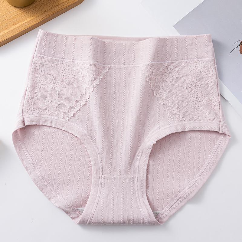 High-Waisted Cotton Briefs for Middle-Aged and Elderly Women - Comfortable, Breathable, Plus Size.