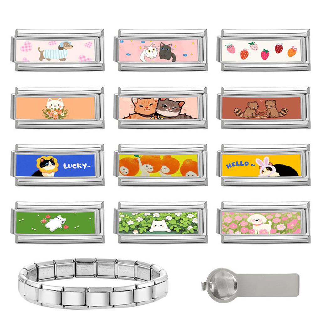 Photo Theme Beads Charm Link Fashion Accessary Modular Bracelet Making Supplies Unique Module Suitable for Jewelry