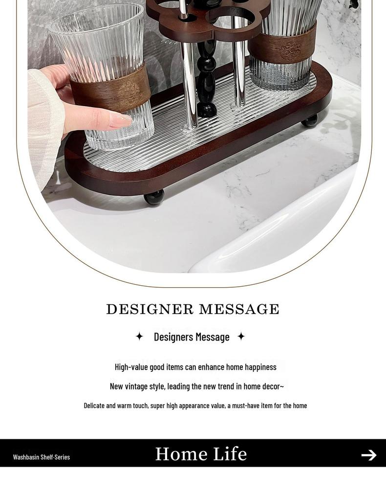 Chinese Style Electric Toothbrush & Storage Rack Set with Mouthwash Cup
