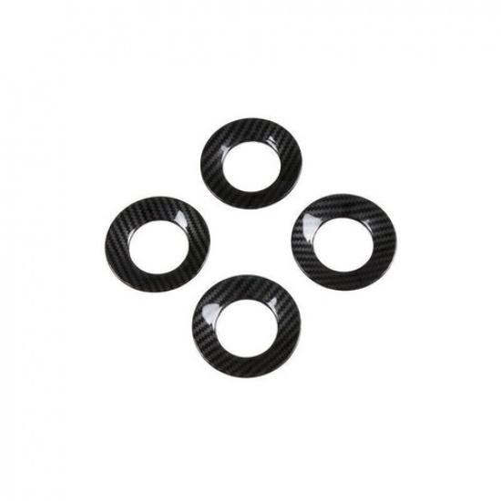 For Lincoln MKZ 2014-2020 ABS Carbon Fiber Inner Door Speaker Sound Ring Trim 4X