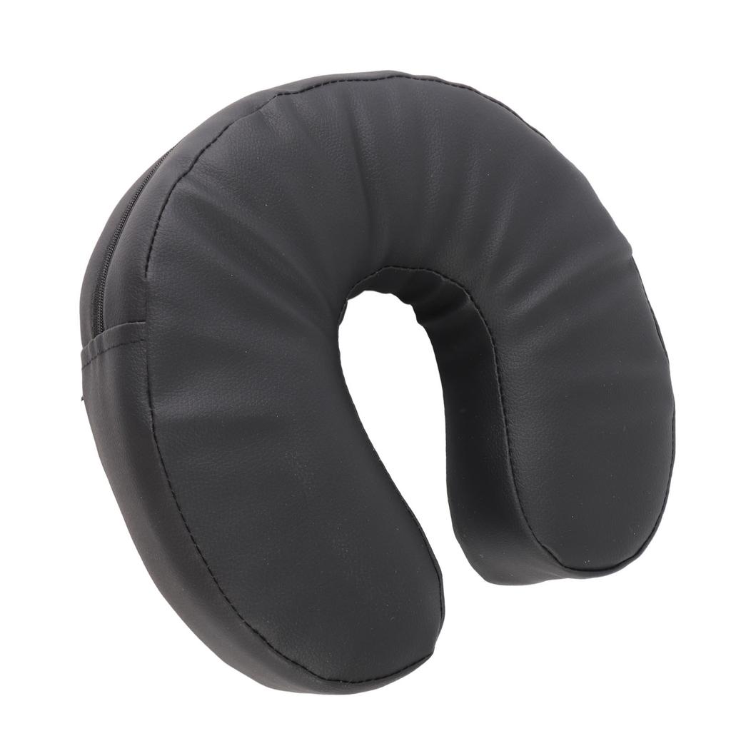 U Shaped Face Pillow Massage Face Cradle Cushion Massage Bed Pillow for Beauty Salon Black