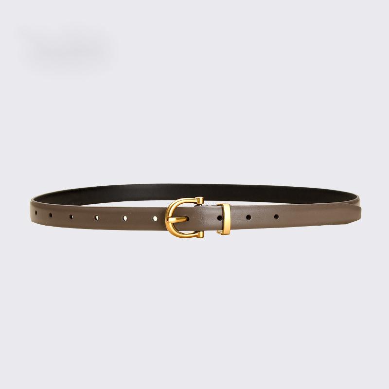 Meier Genuine Leather Belt Women's Retro Women's Belt Simple All-Match Fashion Jeans Suit Pants Women's