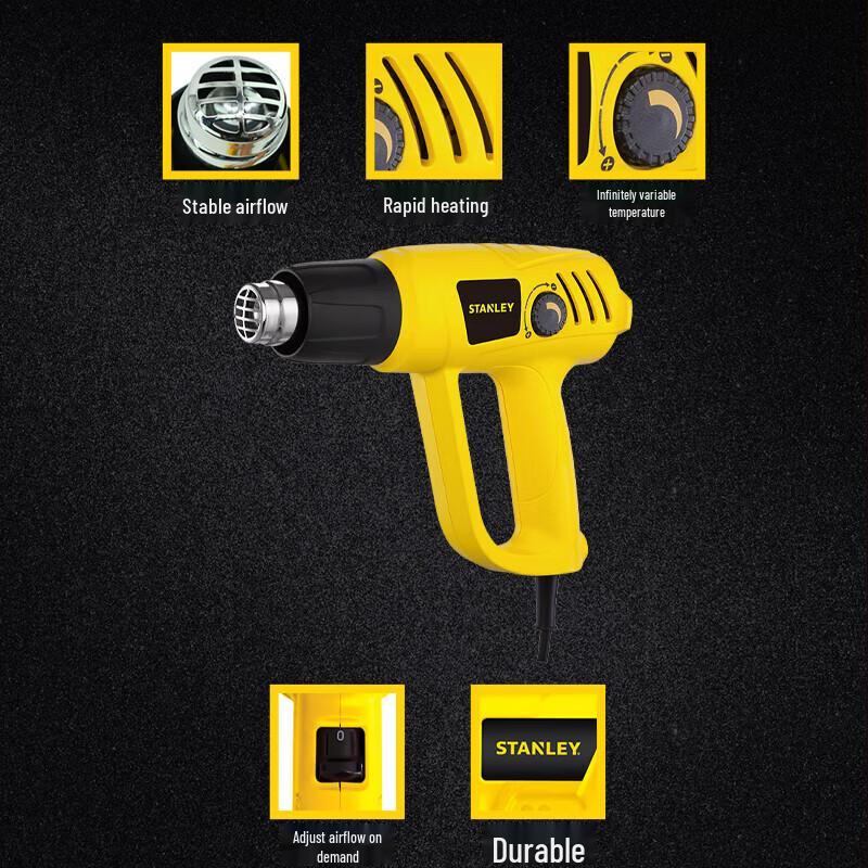 STANLEY 2000W Adjustable Temperature Heat Gun CN Plug (adapter Included)