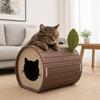 Fun Felt Cave Cat House Tree Hole Foldable Cat Scratching Post Semi-enclosed Wear-resistant Cat Bed For Cat Scratching/sleeping