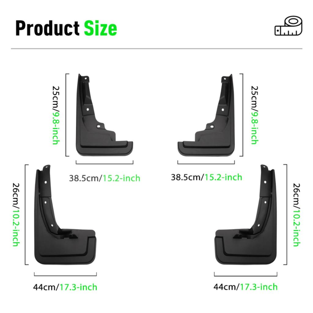 4PCS Car Mud Flaps Splash Guards Mudguards Car Mud Flaps Compatible with Ford MAVERICK 2022 2023 2024