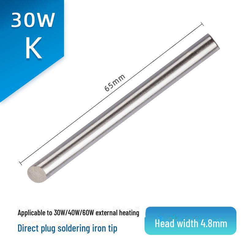 Jinruikang 60 W Chrom-Lötkolbenspitze, spitz, externe Heizung, kompatibel mit 30 W- und 40 W-Lötkolben.