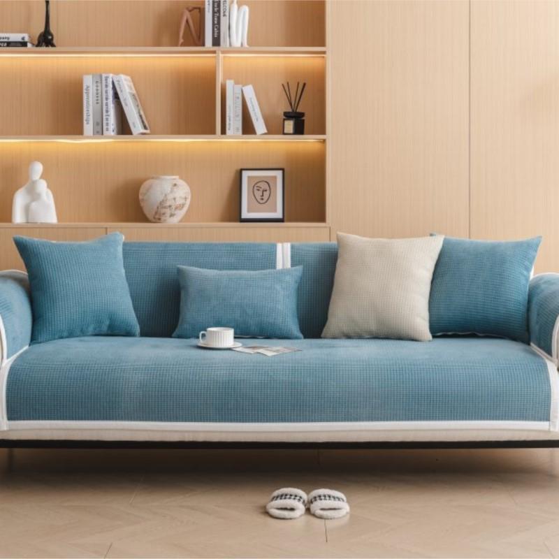 Autumn Winter Home Non-slip Living Room Sofa Cushion Couch Sofa Covers Mat Chenille Slipcover Corn Corduroy Funda Sofa Mats
