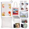 77PCS Sublimation Blank Set Heat Transfer Print Keychain Blanks for Makeup Bag Pillow Cover Mouse Pa