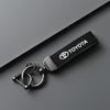 Metal Leather Car Emblem Keychain Key Chain Rings For Corolla Crown Camry Avensis Auris RAV4 Yaris Styling Accessories