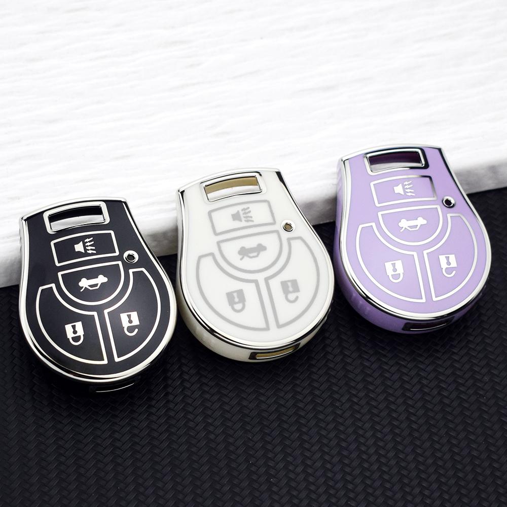 Weiche TPU-Schlüsselanhänger-Schutzhülle für Nissan Rogue Altima Sentra Qashqai Tiida Pathfinder Maxima Juke Micra March Cube Terrano