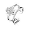 European-American Zircon Open Ring: Elegant, High-End Fashion Jewelry for Women