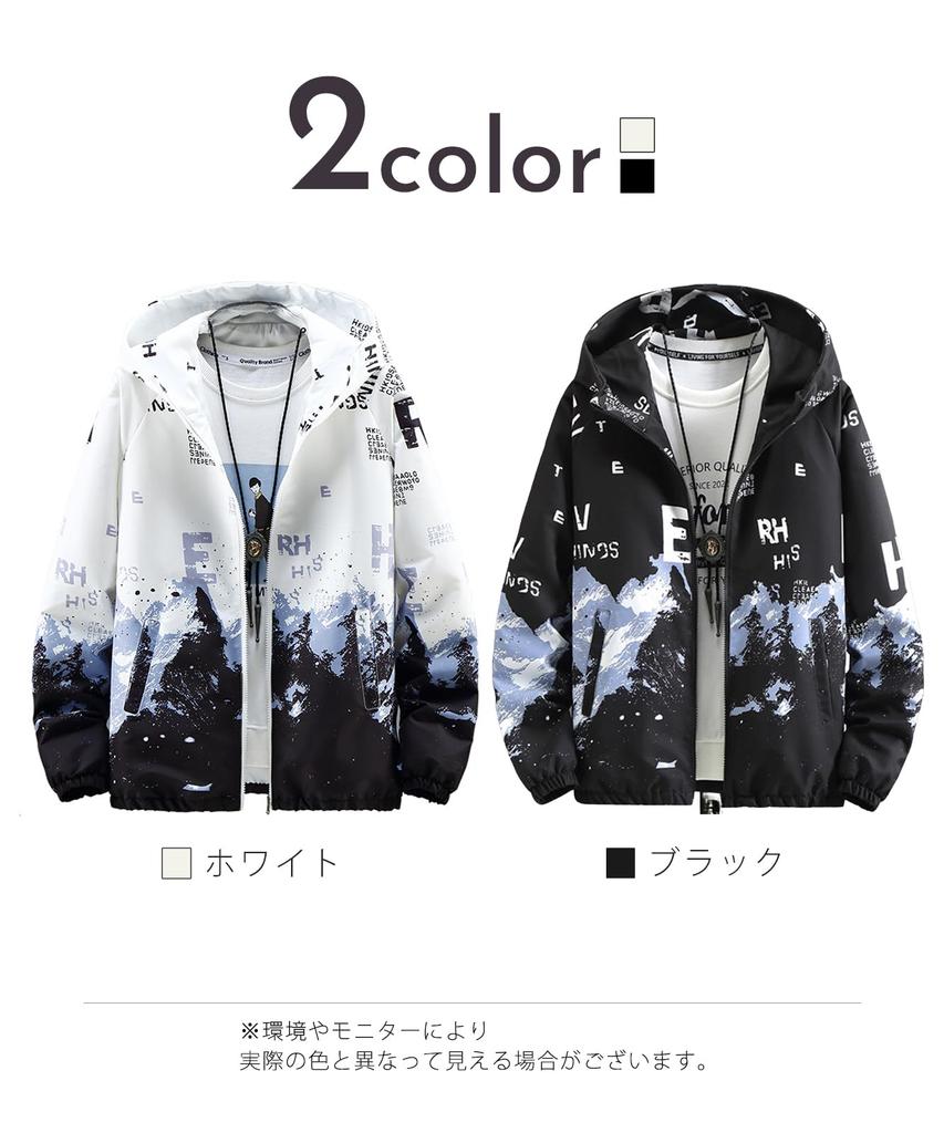 Windbreaker Outdoor Zip Up Casual Hooded Parka Autumn Winter Korean Style Harajuku Style Street Sports Training Stretching Fishing Climbing Camping