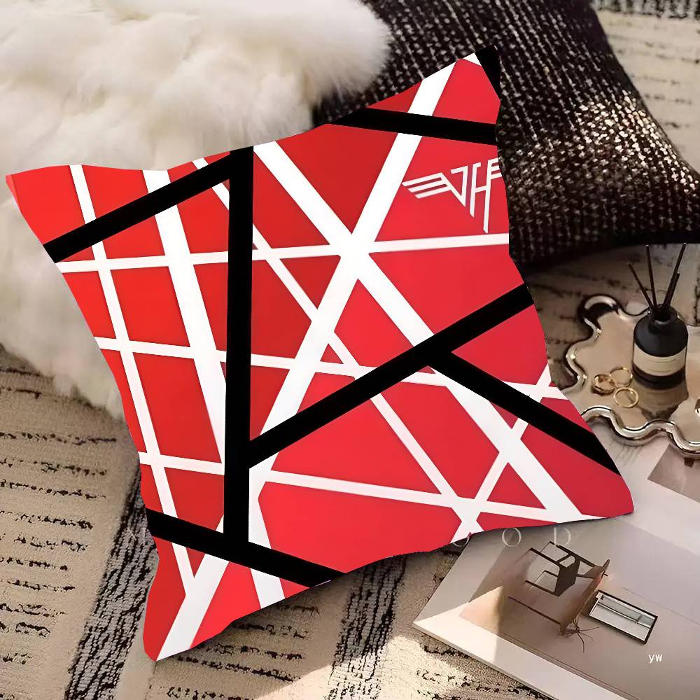Eddie Van Halen Music Pillow Case Square Pillow Bedroom Sofa Leisure Comfort Cushion Car Living Room Home Decoration