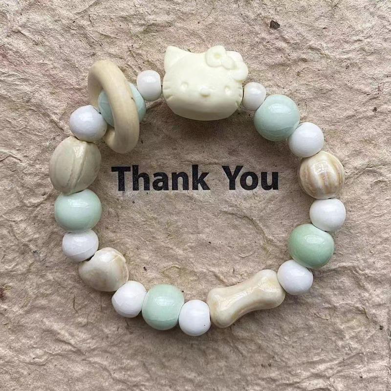 Ceramic bracelet, cartoon cute blush puppy bracelet female ceramic bracelet girlfriend gift