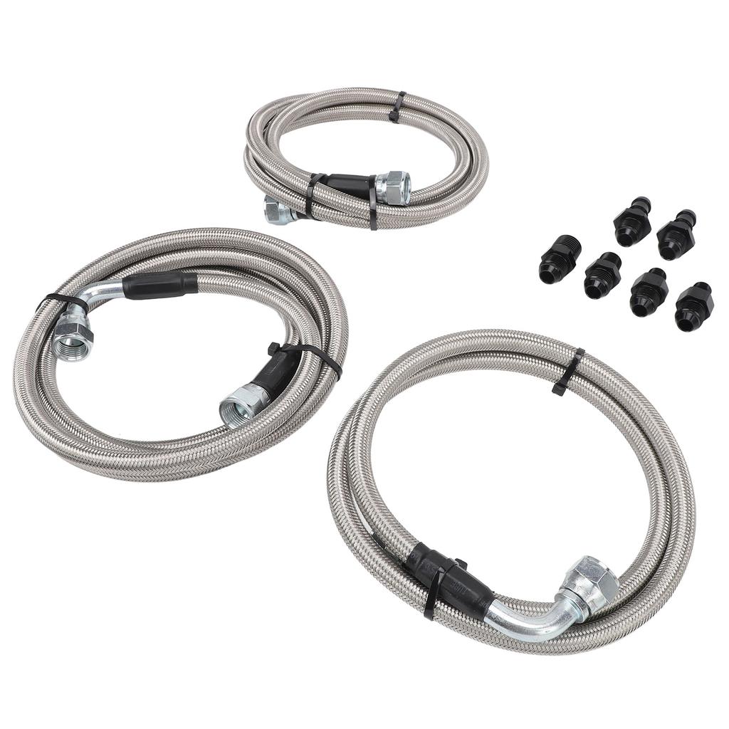 Transmission Cooler Lines Set Heavy Duty Transmission Cooling Hose Lines for 2500 3500 5.9L 1996‑2002 with 47RE