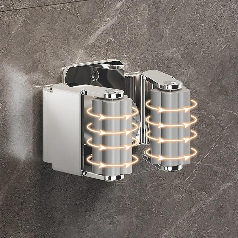 Hook Accessories Stainless Steel Mop Brush Broom Hanger Fixed Rack Mop Clip Holder Wall Mounted Kitchen Bathroom Organizer Shelf