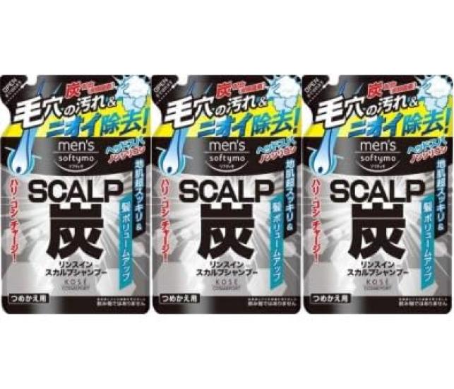 

[Set of 3] Men s Softymo SCALP Charcoal Rinse-in Scalp Shampoo