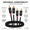 RG 2 RCA to 2 RCA Audio Cable Male to Male Stereo AV Cord Gold-Plated HiFi Cable for Speaker Amplifier TV DVD PlayerGood product
