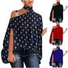 Fashion Women's Strapless Print Half Sleeve Loose Comfortable Top