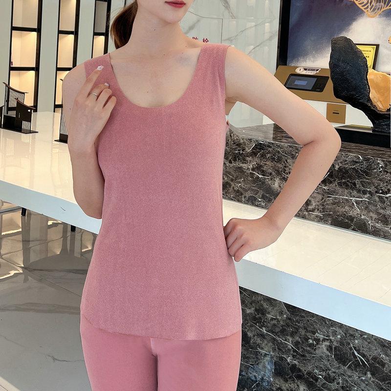 Women's Seamless Thermal Vest: Upgraded Velvet Belly Protection for Autumn and Winter