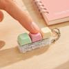 Anxiety Relief Finger Toy 3/4-Keys Keyboard Fidget Toy Stress Push Button Mini Keychain Clicker Keychain Pocket Size Mechanical Office Buster