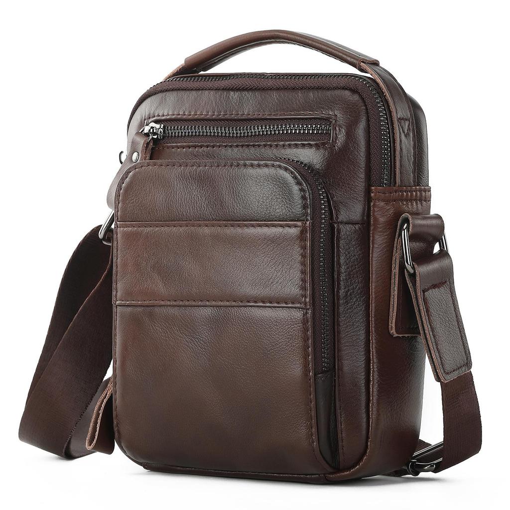Genuine Leather Shoulder Bags For Men Messenger Bag Vintage Tote Crossbody Bags Handbag