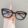 Fashion Anti-Blue Light Cat Eye Glasses Simple Frame Eyeglasses for Women and Men Ultra Light Unisex Transparent Eyewear