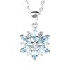 Women's Blue Zircon Snowflake Necklace: Trendy, Versatile Clavicle Chain Luxury Fashion Accessory