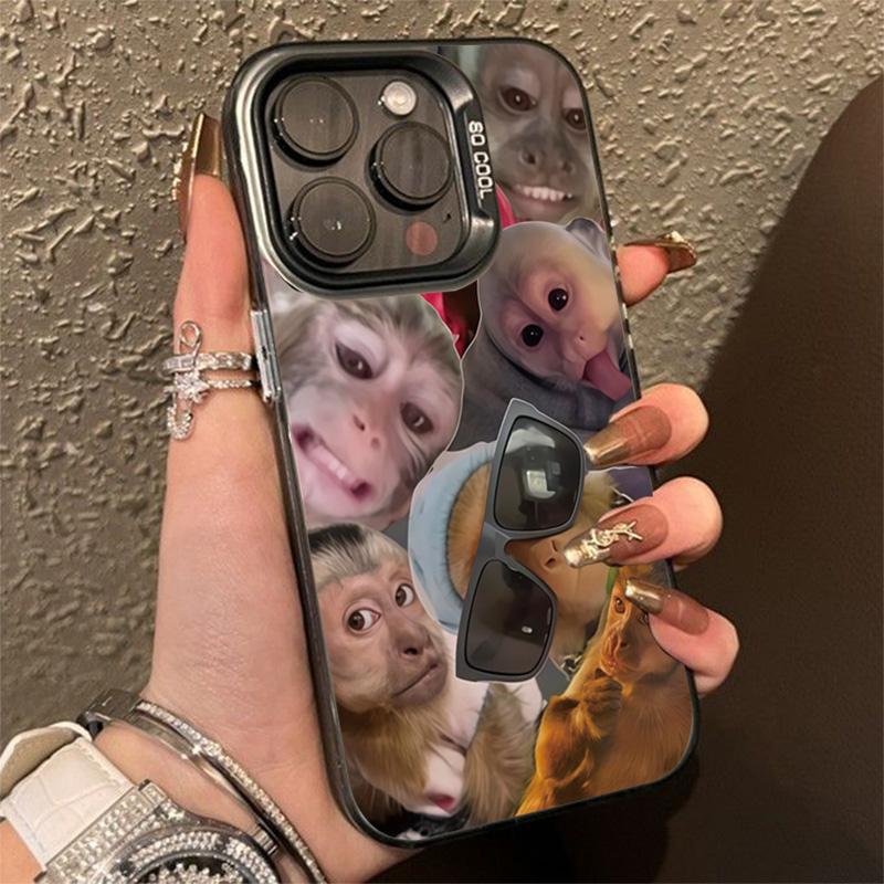 

New Creative Monkey Pattern Phone Case For iPhone 17 16 Pro Max 16E 15 14 13 12 11 Pro XS X XR 7 8 Plus SE2 Shockproof TPU Cover iPhone 14 Pro