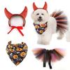 New Halloween Cat Collars Kawaii Elastic Dog Necklace Pumpkin Cute Halloween Decoration