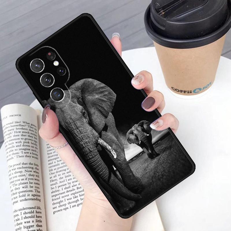 Elephant Baby Nature Phone Case Cover For Samsung Galaxy S24 S25 Ultra S21 S22 Ultra S10E Note 10 Plus Note 20 FE S23