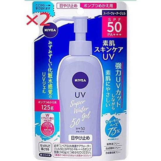 Nivea Sun Protect Water Gel SPF50 PA+++ Refill 125g X 2 Pack
