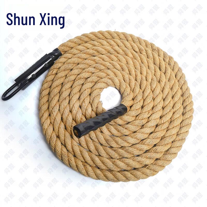 Shunxing Jute Climbing and Battle Rope with Heavy-Duty Hooks