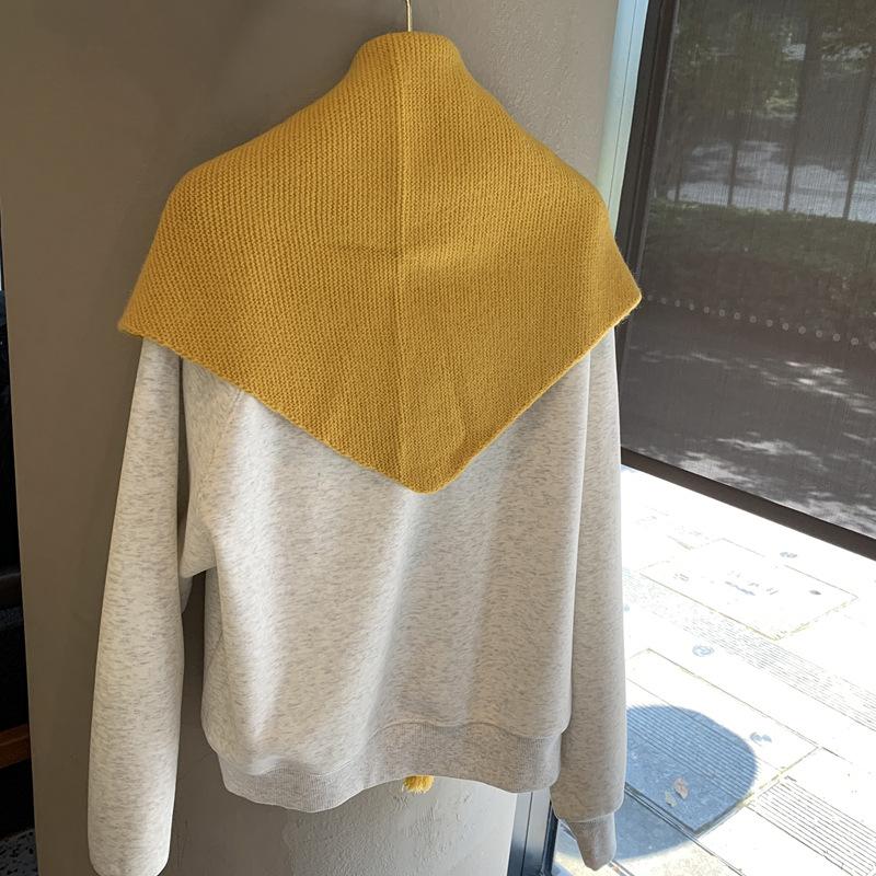 Literary Triangle Scarf Shawl Autumn And Winter Outer Scarf Hanging Spike Multi-Functional Scarf Scarf Neck Vest Versatile Triangle Scarf