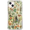 French retro flower phone case compatible iPhone 13,Old World Iris Phone Case Suitable for iPhone 13,Cool and Cute TPU Shockproof Phone Case