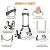 Hotel Trolley 3 Wheels Aluminium Alloy Stair Portable Climbing Cart Folding Hand Truck Luggage Cart With Telescoping Handle