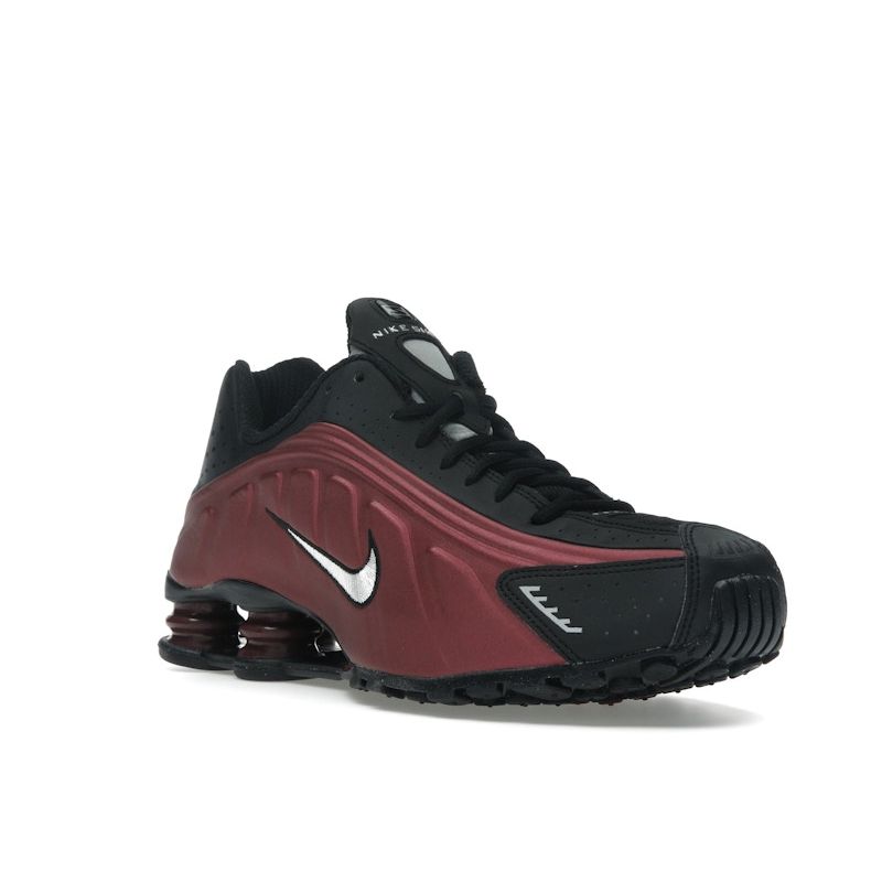 Nike Shox R4 Fekete Csapatpiros Női Sneakerek Metál-Ezüst AR3565-009