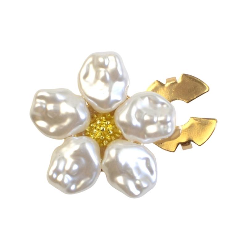 Pearls Cufflinks Flower Button Covers for Women Elegant Clips Button Dress Shirt Accessories No Sewing Buttons Gift
