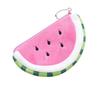 Cute Fruit Slice Plush Coin Purse Watermelon Orange Lemon Mini Zipper Wallet Keychain Bag Pendant Earphone Storage Bag Kids Gift