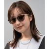 [Zoff] SUNCUT Glasses/UV100% Cut Boston Sunglasses Color Lens, Leather-Texture Temples, Nose Pads, Non-Slip, Unisex (Brown2, ZA181G05_49A1)